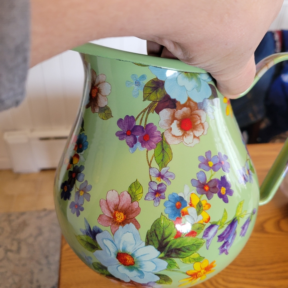 MacKenzie-Childs Floral Green Pitcher - Picture 6 of 9